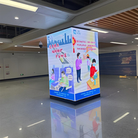 Panel LED Flexible y Curvable P2.5 P2.0 P1.86 P1.53, Pantalla LED Creativa en Forma de Cubo para Escenarios, Restaurantes, Hoteles, Estaciones, OEM