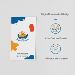 Étiquette de vêtement de luxe imprimée imperméable professionnelle, papier artistique personnalisé pour vêtements, chaussures et sacs - Product Image 2