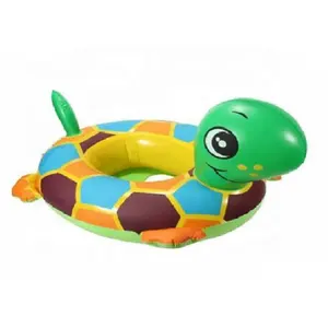 Cute tortoise design inflatable pool raft baby seat boat