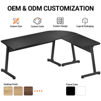 Bureau Gamer Moderne Simple Économique en L pour PC de Gaming