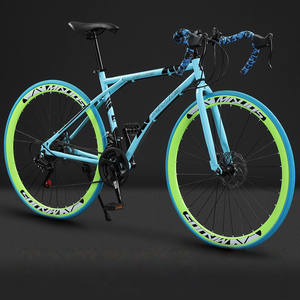 Bicicleta de Carretera para Adultos, Hombre/Mujer, con Velocidades Variables, Neumáticos Sólidos, Frenos de Disco, Super Rápida, Color Rojo, 21 Velocidades - Product Image 2