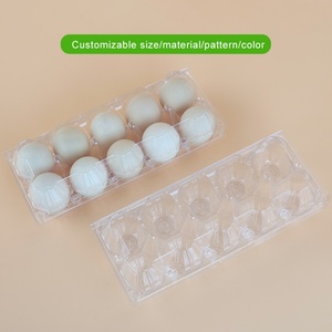 Vente en gros de 10 boîtes à œufs en plastique PET transparent, emballage en blister, conteneur de stockage, porte-œufs de poulet, OEM/ODM - Product Image 5