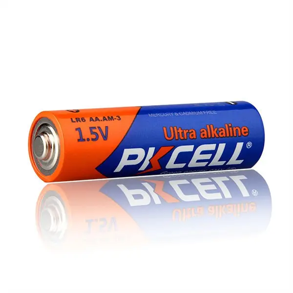 PKCELL ยี่ห้อ Pilas AA AM3 15V ขนาด AA LR6 No. 5แบตเตอรี่อัลคาไลน์1.5V เซลล์แบตเตอรี่แห้งแบตเตอรี่ Aa สำหรับเครื่องใช้ในบ้าน