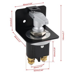 Interrupteur de déconnexion de batterie principal WH 500A 12V 36V avec plaque de verrouillage, compatible avec Battery Doctor, remplace 20247 RV - Product Image 4