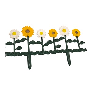 <span class=keywords><strong>Recinzione</strong></span> per Giardino con Fiori Artificiali, Resistente ai Raggi UV e alle Intemperie, in Plastica Ecologica, Facile da Assemblare, Stile Giardino, per Orto - Product Image 1