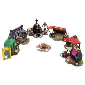 Funbuild MOC-190297, Set <span class=keywords><strong>de</strong></span> Construcción <span class=keywords><strong>de</strong></span> <span class=keywords><strong>Castillo</strong></span> con Puerta 3 y Campo <span class=keywords><strong>de</strong></span> Fuego, Bloques <span class=keywords><strong>de</strong></span> Construcción <span class=keywords><strong>de</strong></span> Modelo <span class=keywords><strong>de</strong></span> <span class=keywords><strong>Castillo</strong></span>, Juguete <span class=keywords><strong>de</strong></span> la Era <span class=keywords><strong>de</strong></span> Fantasía, Ladrillos <span class=keywords><strong>de</strong></span> Ensamblaje DIY para Niños - Product Image 1
