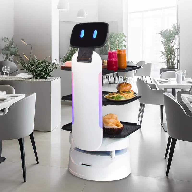 ELUEYES Catering Indoor Hotel Autonomous Food Robotic Delivery Service Restaurant Meal Serving Robots Services For Restaurants
