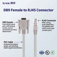 Cable de Consola RS232 DB9 Hembra a RJ45 Personalizable OEM, Cable de Depuración COM a Ethernet para Router, Switch, PLC
