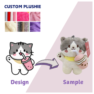 Gatto personalizzato Plushie con portachiavi Custom produttori di peluche peluche portachiavi Blind scatola di peluche Design personalizzato - Product Image 1