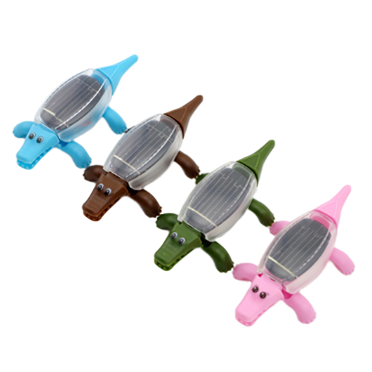Мини-панели на солнечной батарее, детские игрушки, стебель на солнечной батарее, животные, игрушки на солнечной батарее, крокодил