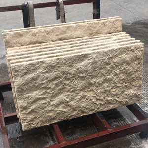 SH STONE Revestimiento de pared natural Chapa de piedra Exterior Interior Seta Superficie Moca Crema Piedra caliza Panel de piedra de pared - Product Image 2