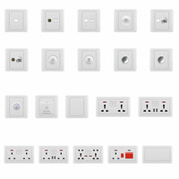 Prises industrielles commutées 15A avec néon, prise UK, IP22, murales, haute puissance, contrôle de la lumière, type 86, panneau PC ultra-fin, décoration chinoise
