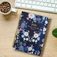 Agenda hebdomadaire 2027 à spirale A5, carnet de notes personnalisé, cadeau transfrontalier