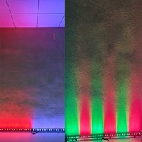 Barre lumineuse fine 25mm 28mm 1-21 pixels DMX512, projecteur mural extérieur sur pied pour bâtiments extérieurs YY-XQ2528