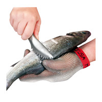 Gants de pêche en métal avec protection en maille durable pour une manipulation sûre des poissons d'eau douce lors du nettoyage et du filetage