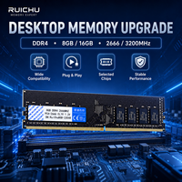Module de RAM de bureau RuiChu DDR4 8 Go/16 Go 2666 MHz/3200 MHz ECC 288 broches DIMM pour mise à niveau PC, compatible XMP 2.0 Gaming, en stock