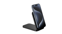 Chargeur sans fil portable 2-en-1 Qi2 15W magnétique 5000mAh avec support pliable et fin pour téléphone et montre