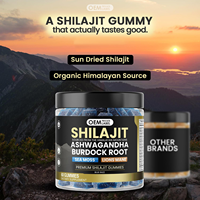 Shilajit Pur Himalayen, étiquette privée personnalisée, gommes de shilajit pur de l'Himalaya, gommes de shilajit de l'Himalaya