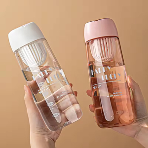Customized Logo 700ml Transparent Eco-Friendly Cartoon Style Fitness Water Bottle Hiking Travel PC <b>Plastic</b> Direct Drinking - Product Image 3
