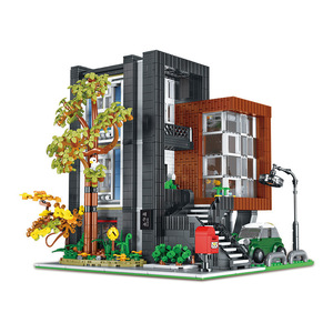 Série Street View : Maquette de Villa, Café Urbain – Jouet Éducatif à Assembler en Blocs de Construction en Plastique ABS à Petites Particules - Product Image 1