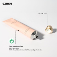 Tube cosmétique personnalisable en aluminium pur, emballage de soin de la peau, tube souple à forte barrière, tube de crème pour les mains