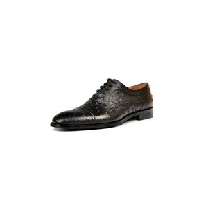 Luxurious Handcrafted Patchwork Pattern <b>Height</b> <b>Increasing</b> Dress <b>Shoes</b> Elegantly Laced Fashionable Style Suitable for Office - Product Image 5