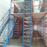 Plateforme multi-niveaux pour une utilisation verticale optimisée du espace, rayonnage de stockage de produits SKU de moyenne et forte capacité, mezzanine multi-niveaux