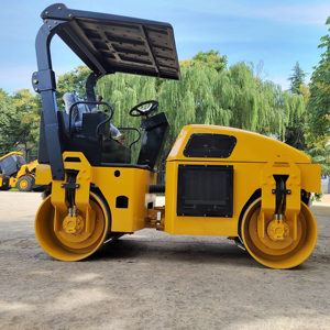 Máy xây dựng 1 tấn 3 tấn 4 tấn 6 tấn máy đầm mini chạy dầu, máy lu đường tự hành, máy lu nhựa đường với lốp cao su - Product Image 2