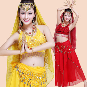 Jh222 mujeres árabe danza del vientre traje de boda Vestido de danza del vientre <span class=keywords><strong>ropa</strong></span> Mantilla rendimiento desgaste Fabarc indio Sexy 6 piezas - Product Image 1