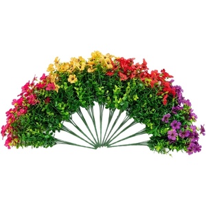 Plante artificielle d'eucalyptus violet, verdure synthétique, fleurs pépétuules pour la décoration de la maison et des hôtels, photographie - Product Image 4