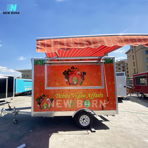 Carrito de comida de China en Pakistán carritos de hamburguesas comida a <span class=keywords><strong>la</strong></span> venta remolque de comida móvil con ruedas - Product Image 3