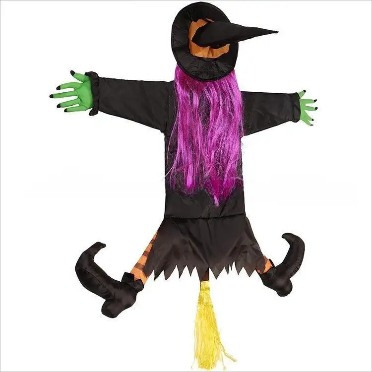 Climbing Tree Halloween Decoration Crashed Witch Props Hanging Decorations Funny Witch for Halloween