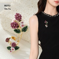 Aksesoris Fashion Mewah Grosir Pabrik untuk Mantel, Bros Tikus Enamel dari Paduan Kuningan Berlapis Emas Asli Custom