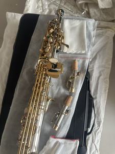 <span class=keywords><strong>Sassofono</strong></span> <span class=keywords><strong>Sopranino</strong></span> Professionale in Ottone Chiave BB con Laccatura Dorata, Accetta Ordini OEM - Product Image 2