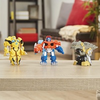 Juguete de Regalo para Niños de 3+ Años, Robot de Juguete Transformable Personalizado en Oferta, Playskool Primal Team-Up, Paquete de 3, 4.5 Pulgadas