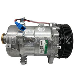 Compresor de Aire Acondicionado para Automóvil de 7V16 6PK 127MM 12V para <span class=keywords><strong>VW</strong></span> CALIFORNIA <span class=keywords><strong>T4</strong></span> Camper 701820805Q 7D0820805Q SD7V16-1118 - Product Image 2