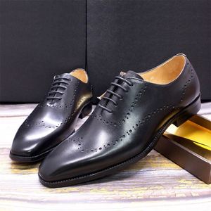 Zapatos Oxford de Vestir para Hombre Personalizados, Elegantes, Hechos a Mano, Formales, de Color Sólido, de Cuero Vacuno Genuino, de Alta Calidad, para Oficina - Product Image 3