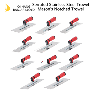 Truelle carrée en acier inoxydable antirouille avec poignée en caoutchouc confortable pour l'application de mortier DIY sur diverses surfaces - Product Image 2