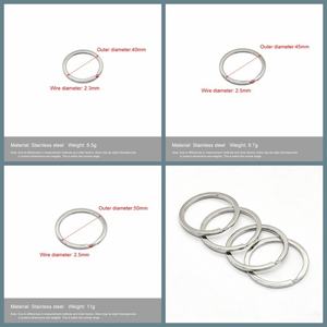 Anneaux porte-clés en acier inoxydable, résistants à la rouille, robustes, pour clés de voiture, DogTags, plongée - Product Image 3