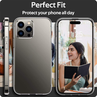 Housse souple ultra fine en TPU pour téléphone portable pour iPhone 12 13 14 15 16 Mini Pro Max Plus Antichute Antichoc Antidérapant