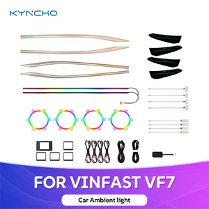 Pour VINFAST <span class=keywords><strong>VF7</strong></span> 2022 2025, éclairage intérieur automobile spécifique, éclairage ambiant intelligent de voiture, symphonie de lumière fluide, éclairage intérieur automobile - Product Image 1