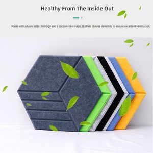 Panneau acoustique hexagonal auto-adhésif en fibre <span class=keywords><strong>de</strong></span> polyester, insonorisant, en feutre, <span class=keywords><strong>pour</strong></span> <span class=keywords><strong>mur</strong></span> <span class=keywords><strong>de</strong></span> <span class=keywords><strong>fond</strong></span> <span class=keywords><strong>de</strong></span> salle <span class=keywords><strong>de</strong></span> classe <span class=keywords><strong>de</strong></span> maternelle, décoration murale - Product Image 2