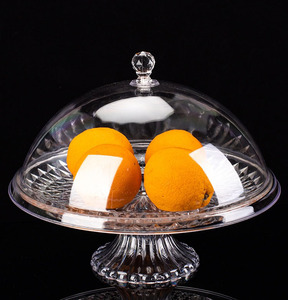 Transparent Acrylic Cake <strong>Tray</strong> With Cover Snack <strong>Dessert</strong> Fruit <strong>Tray</strong> With Stand - Product Image 6
