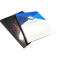 Livre élégant à reliure circulaire YO avec logo personnalisé, revêtement brillant, imprimé offset sur carton pour la promotion de la marque