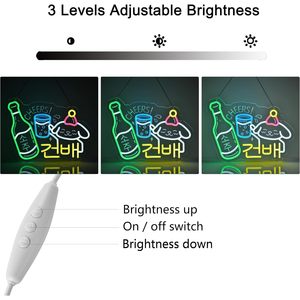Korean Cheers LED Neon Indoor Hanging Ambient Light Shop Window <b>Sign</b> Decorative Light Street Indicator Luminous <b>Sign</b> 5V 12V - Product Image 2
