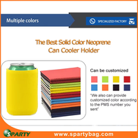 Support de canette de bière en néoprène thermique doux et personnalisable Sparty Furry pour utilisation en extérieur