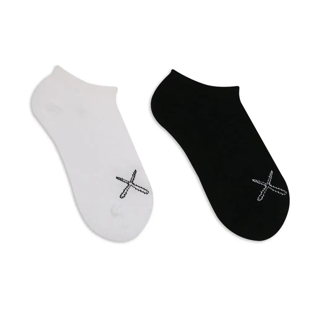 Chaussettes de cheville décontractées à la mode de sport XX Kaw Chaussettes en coton noir et blanc Été 100% Chaussettes unisexes de dessin animé