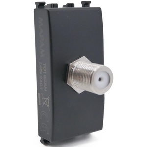 Enchufe de TV Satelital Hembra Directo Compatible con Vimar Arke Negro 925N Mapam - Product Image 1