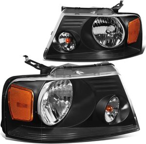 Conjunto de Faros Halógenos Compatible con Ford F150 Pickup <span class=keywords><strong>2004</strong></span> 2005 2006 2007 2008, <span class=keywords><strong>Lincoln</strong></span> <span class=keywords><strong>Mark</strong></span> <span class=keywords><strong>LT</strong></span>, Lado del Pasajero y del Conductor - Product Image 1