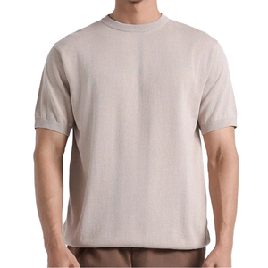 Camiseta de Hombre 100% Algodón Orgánico, Cuello Redondo, Corte Ajustado, Manga Corta, Formal, Impresión Personalizada, Tejido de Punto de 260g, Bordado, Color Sólido - Product Image 1